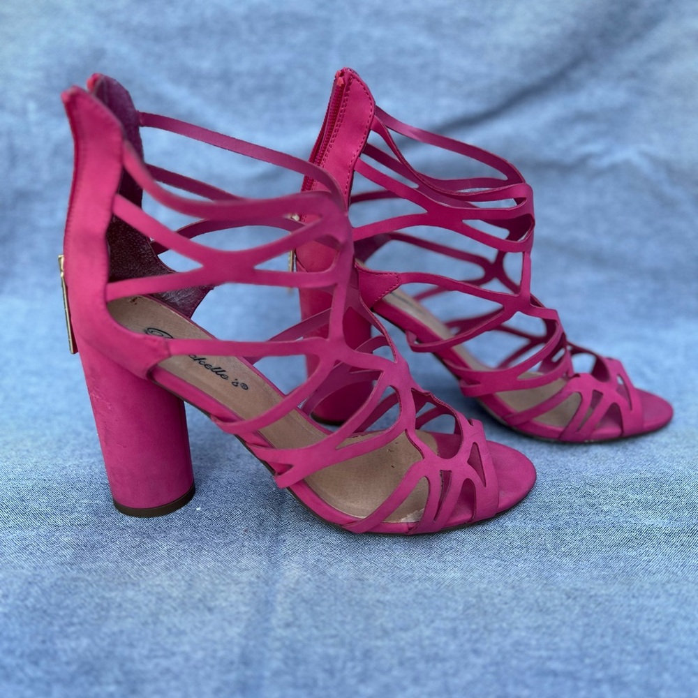 Hot Pink Venus Block Heels